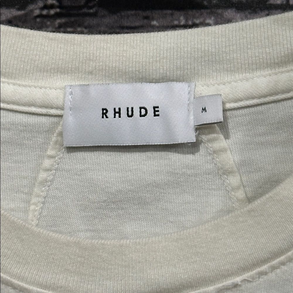 Rhude Graphic Stamp Tee with Red and Blue Accents in Vintage White! - Picture 3 of 3